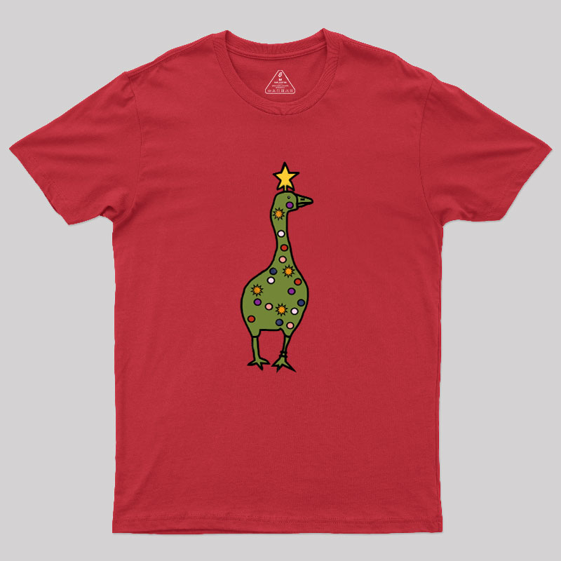 Silly Goose Christmas Tree Geek T-Shirt