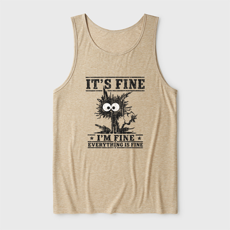 It's Fine I'm Fine Everything Is Fine Ultra Soft Heather Tank
