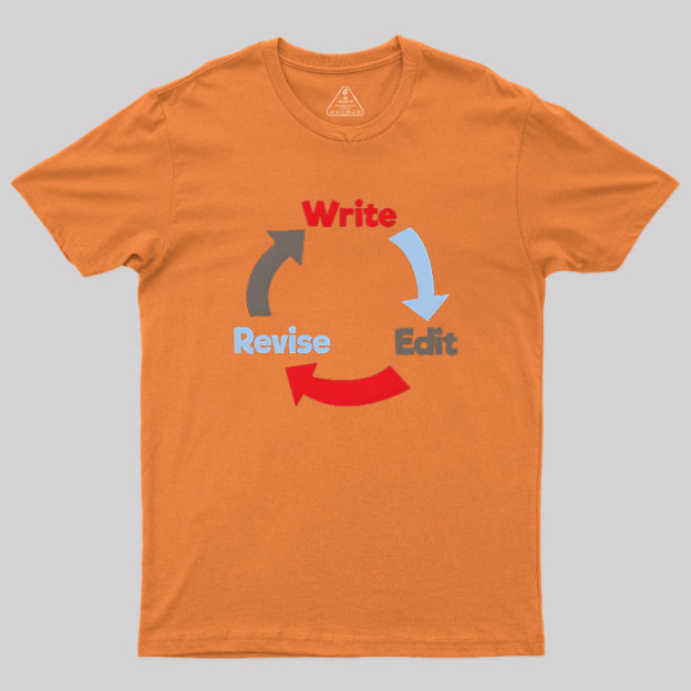 Write Edit Revise Repeat Geek T-Shirt