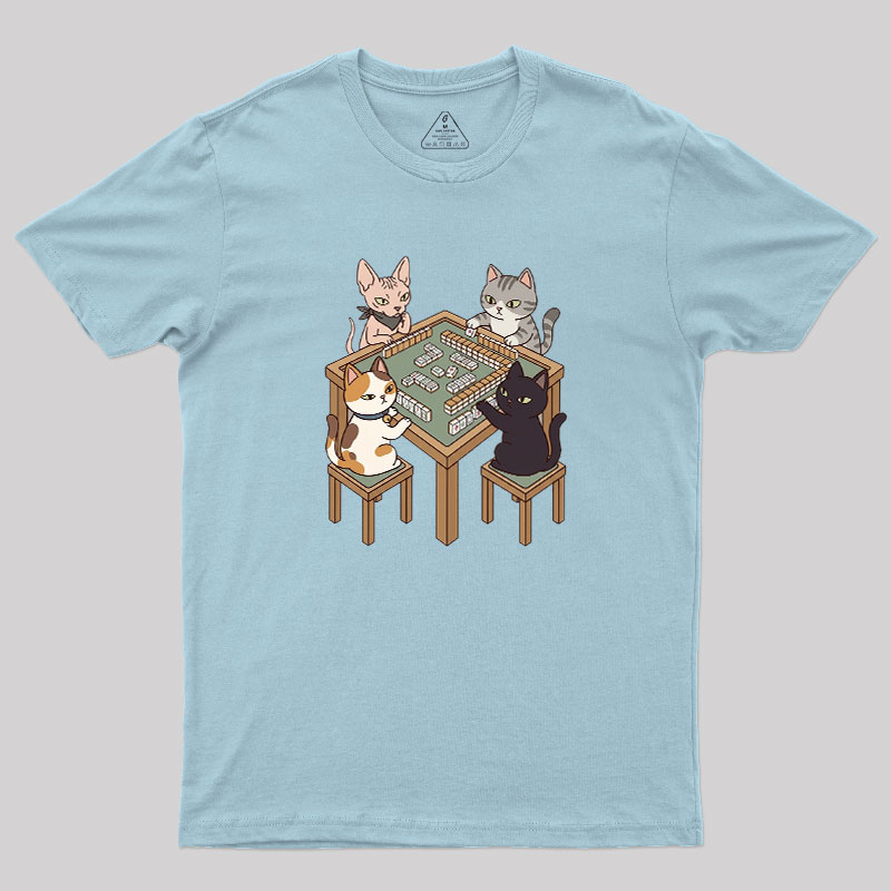 Cat Mahjong Geek T-Shirt