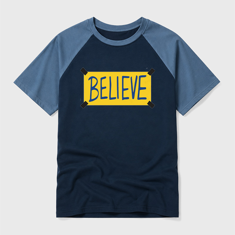 Believe Geek Retro Raglan T-Shirt