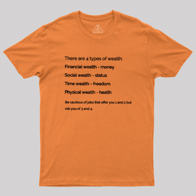 There Are 4 Types Of Wealth Geek T-Shirt
