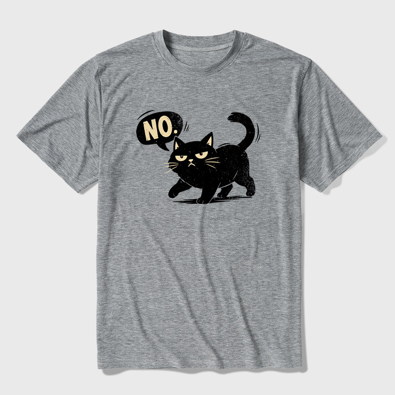 Black Cat Says No Ultra Soft Heather Tee