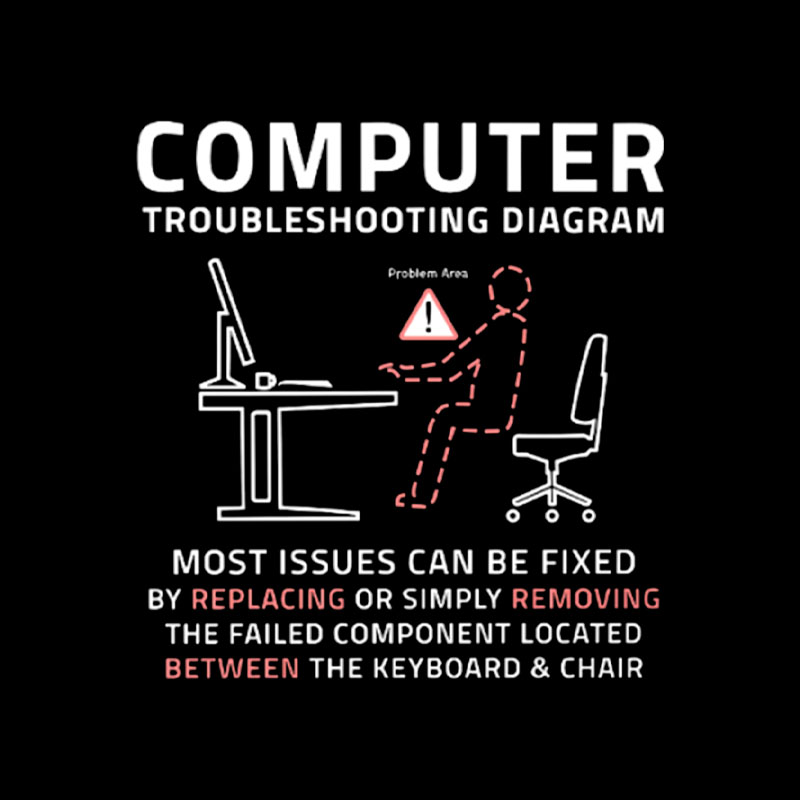 Between the Keyboard Chair Geek T-Shirt