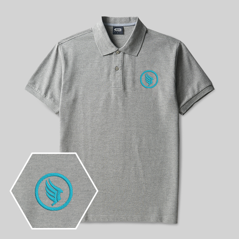Wings of Freedom Geek Embroidered Polo Shirts