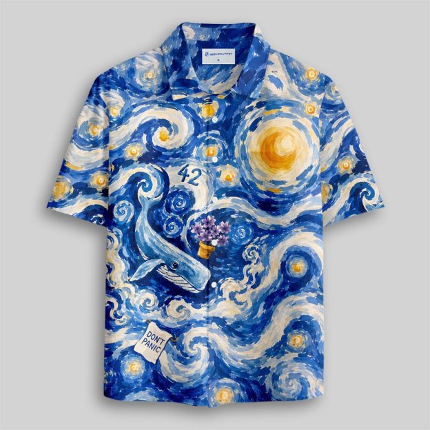 The Galaxy's Don't Panic Button Up Pocket Shirt