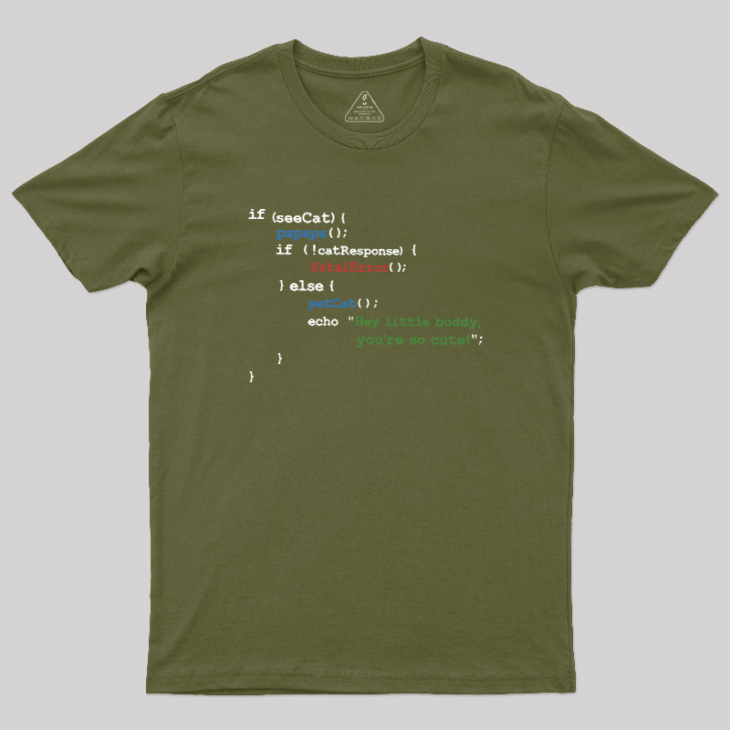 If See Cat Code Geek T-Shirt