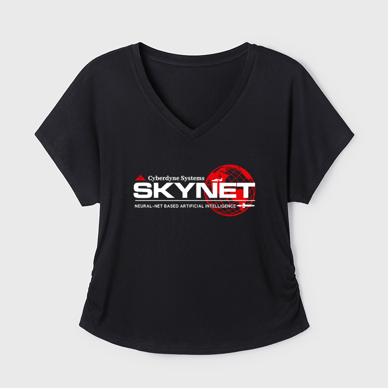 Cyberdyne Systems Skynet Geek Dolman Sleeve V-Neck Shirt