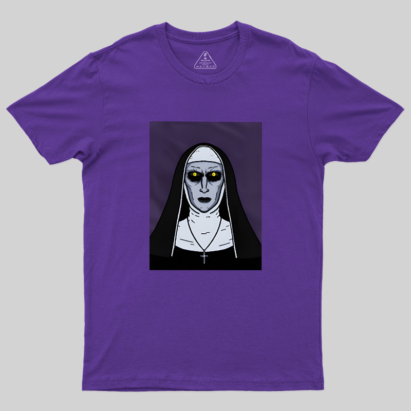 Macabre Nun Dark Horror Cartoon Geek T-Shirt