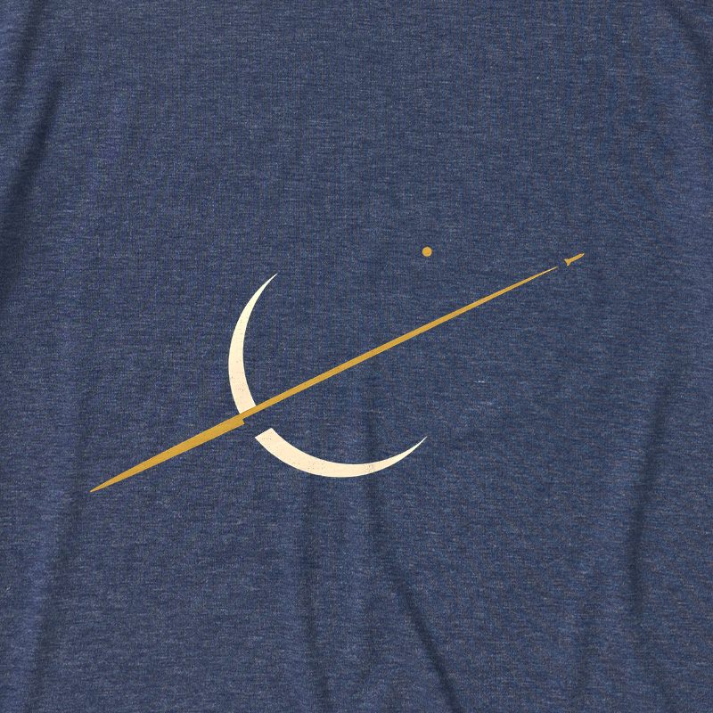 Minimal Cosmic Rocket Ultra Soft Heather Tees