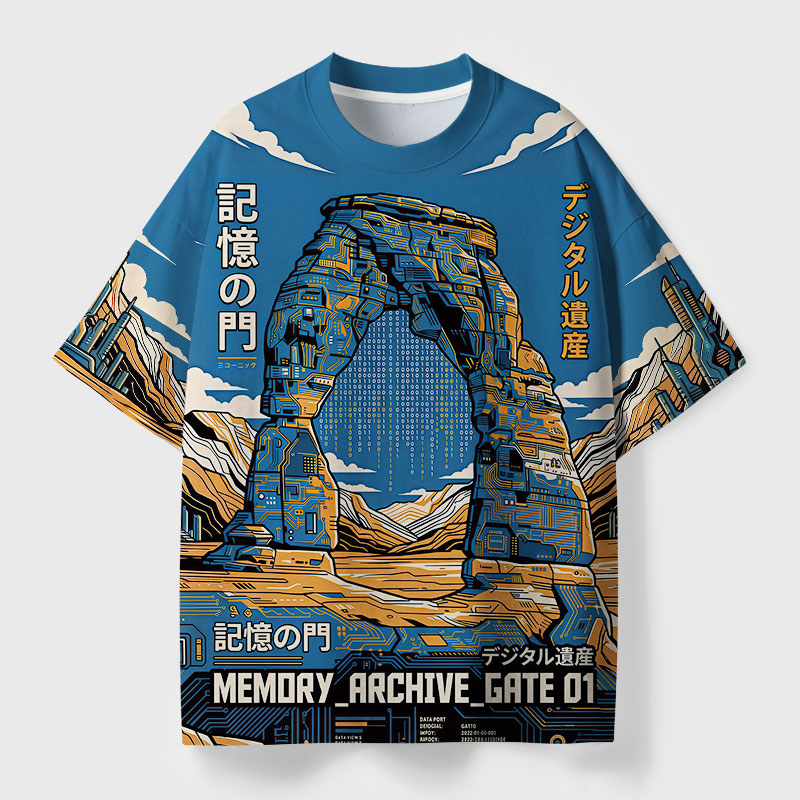 Digital Heritage Portal Geek Eco Oversized Graphic Tees