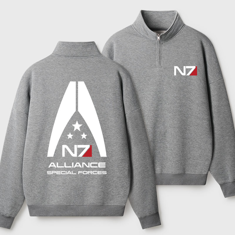Video Games N7 Geek Fleece Quarter-Zip Pollover