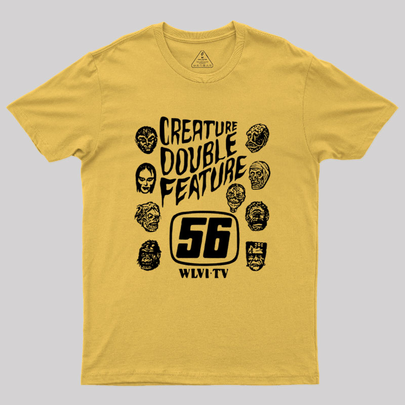 Creature Double Feature Classic Monsters Geek T-Shirt
