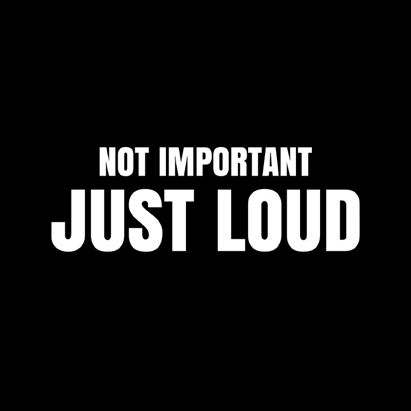 Not Important Just Loud Geek T-Shirt