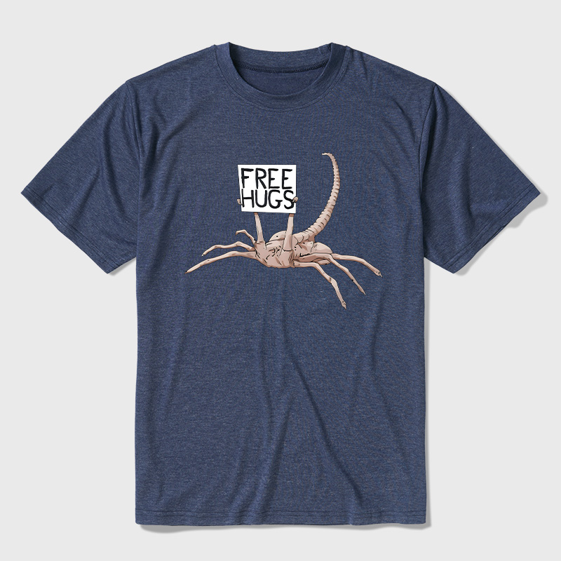 FreeHugs-Alien Xenomorph Ultra Soft Heather Tees