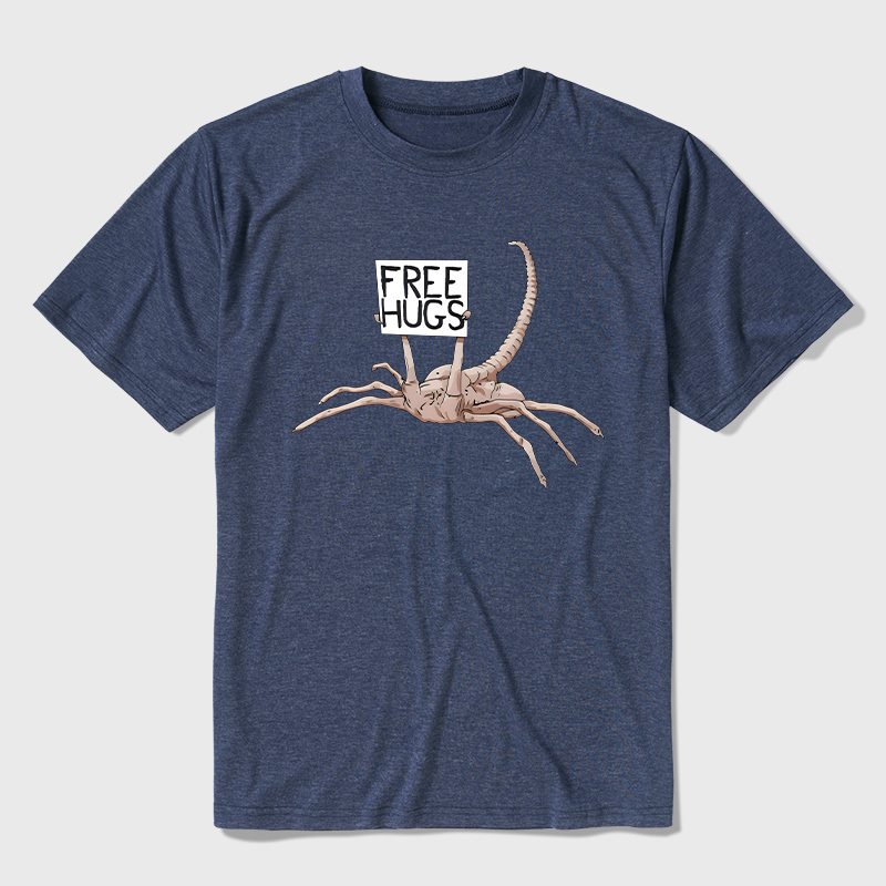FreeHugs-Alien Xenomorph Ultra Soft Heather Tees
