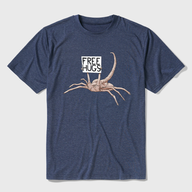 FreeHugs-Alien Xenomorph Ultra Soft Heather Tees
