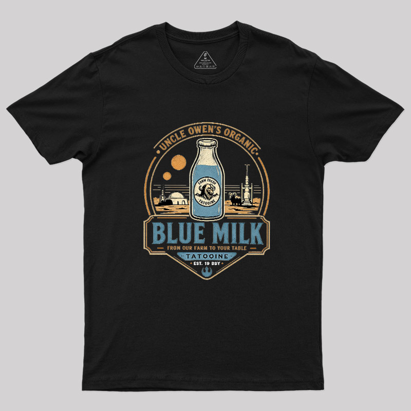 Organic Blue Milk Geek T-Shirt