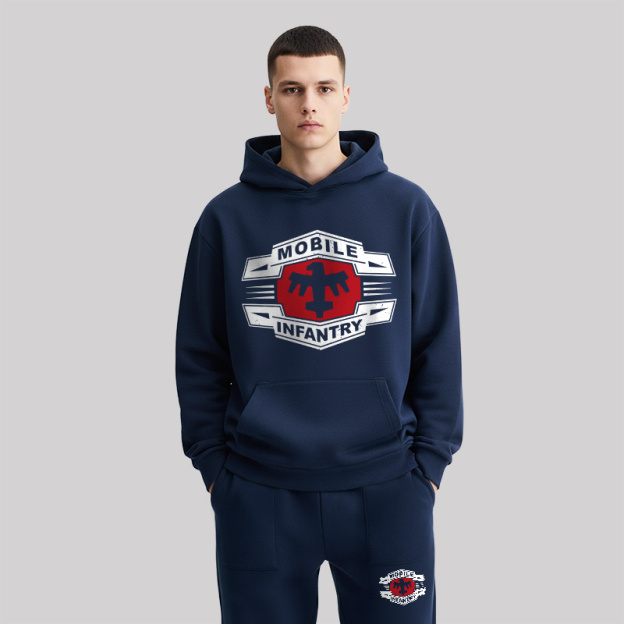 Starship Recruit Front and Back Printed Geek Fleece Hoodie Set