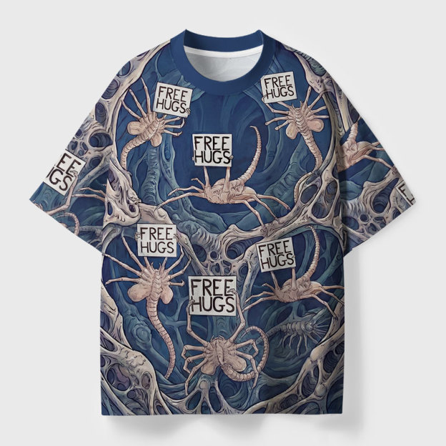 Free Hugs Geek All-Over Print T-Shirt