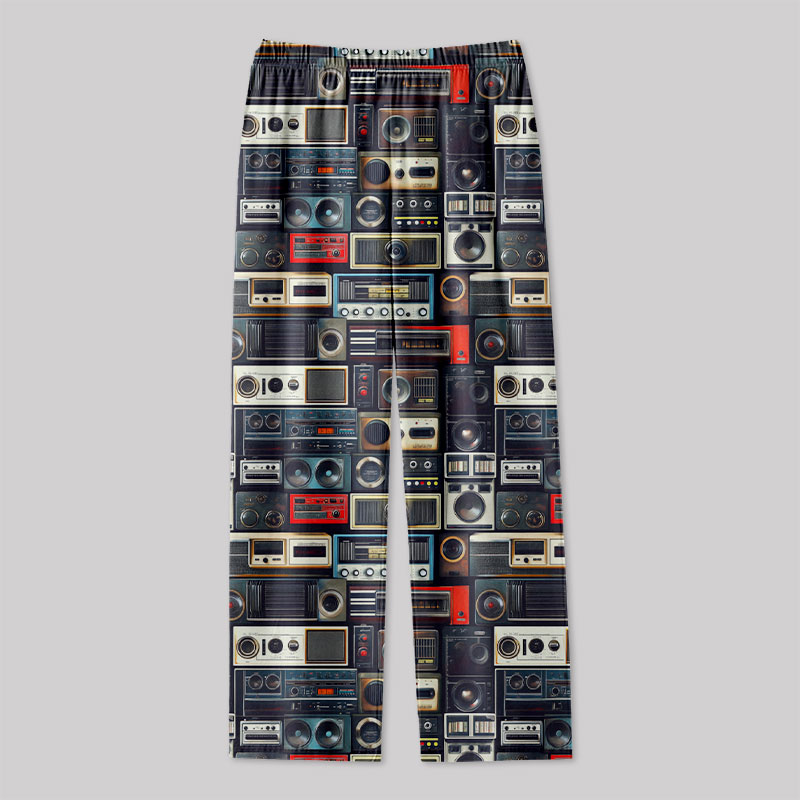 Retro Radio Stereo Geek Loungewear Pants