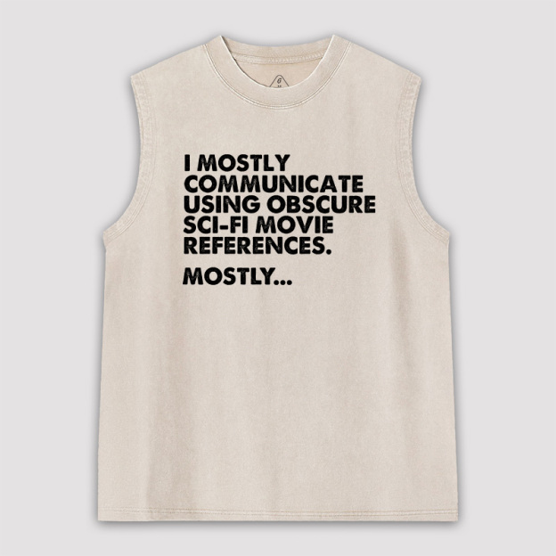 Sci-fi Movie Reference Unisex Washed Tank