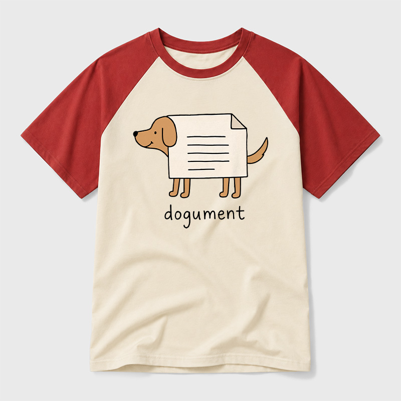 Dogument Geek Retro Raglan T-Shirt