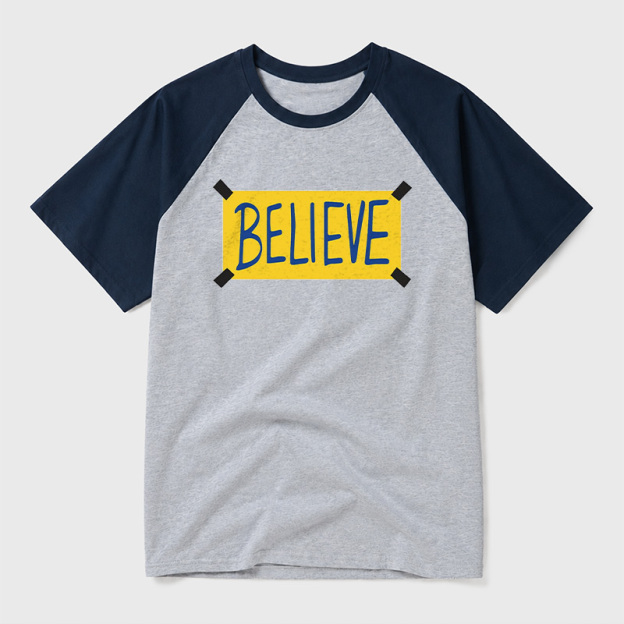 Believe Geek Retro Raglan T-Shirt