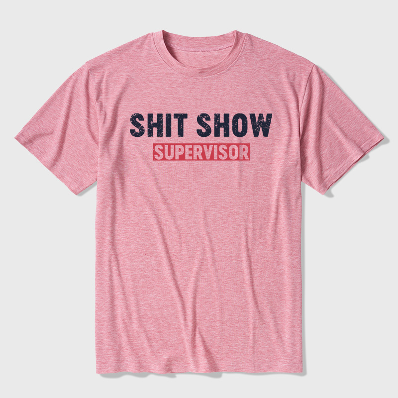 Shit Show Supervisor Ultra Soft Heather Tee