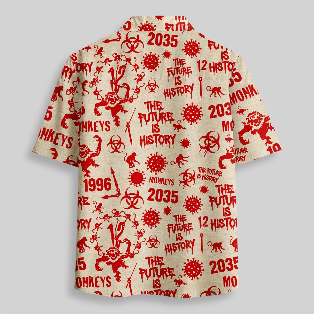 The Future Is History Button Up Pocket Shirt