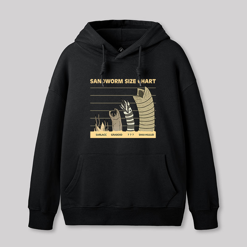 Sandworm Size Chart Geek Hoodie