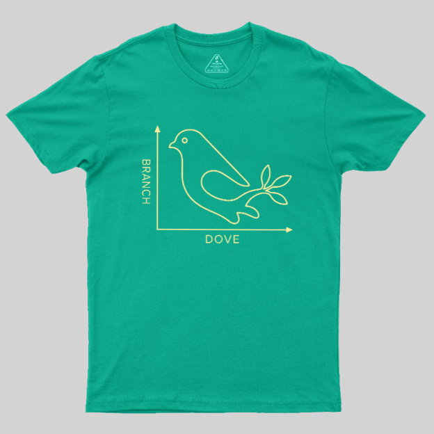 Dove Branch Coordinate Graph Geek T-Shirt