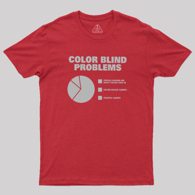 Color Blind Problems Geek T-Shirt
