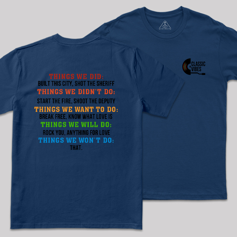 Classic Vibes Front and Back Printed Geek T-Shirt