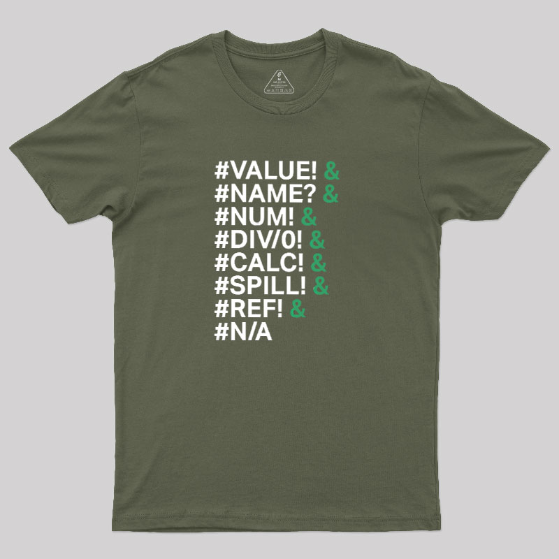 Excel Errors Geek T-Shirt