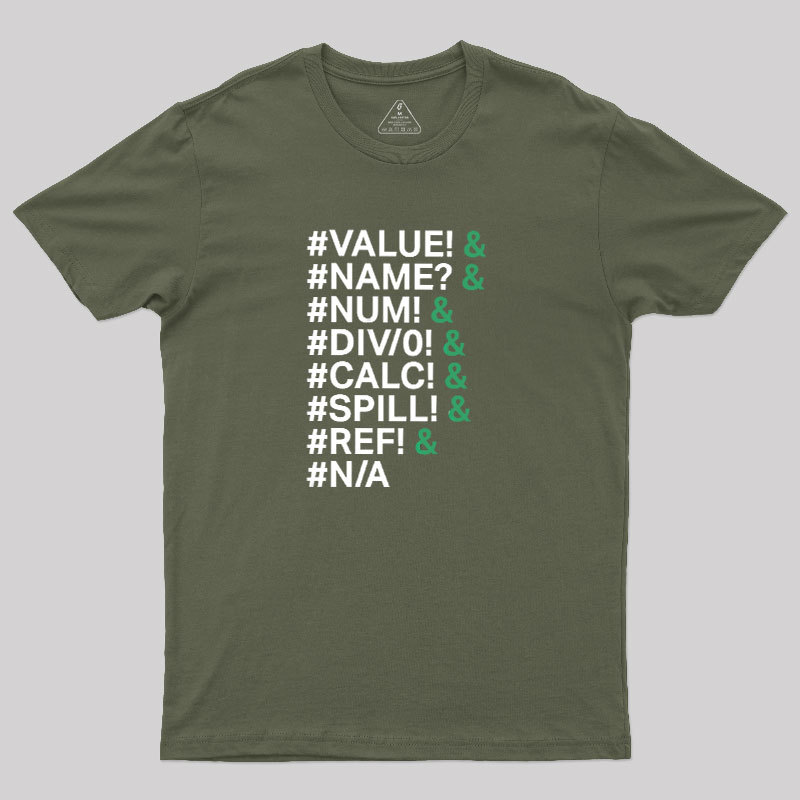 Excel Errors Geek T-Shirt