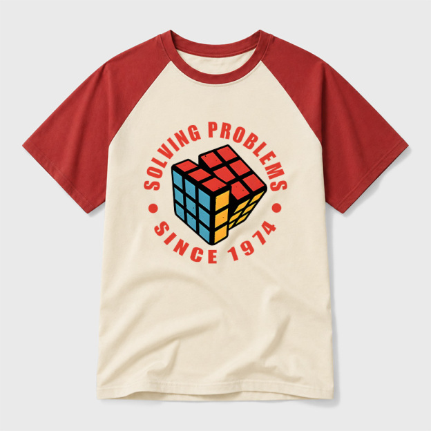 Solving Problems Since 1974 Geek Retro Raglan T-Shirt