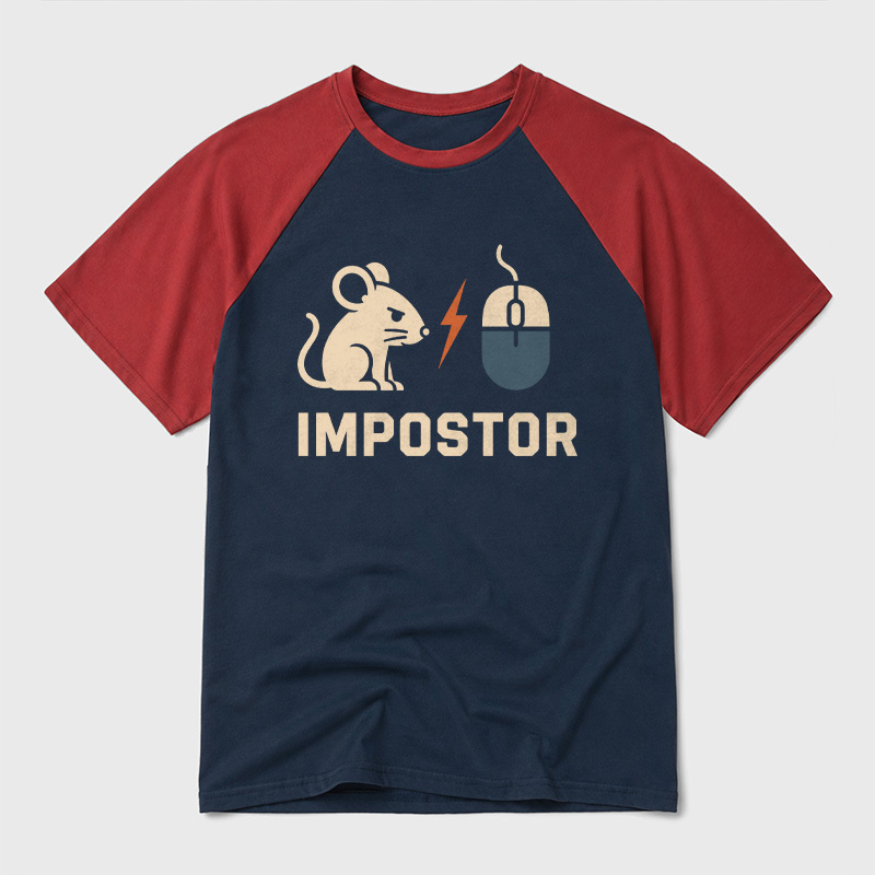 Impostor Mouse Geek Retro Raglan T-Shirt