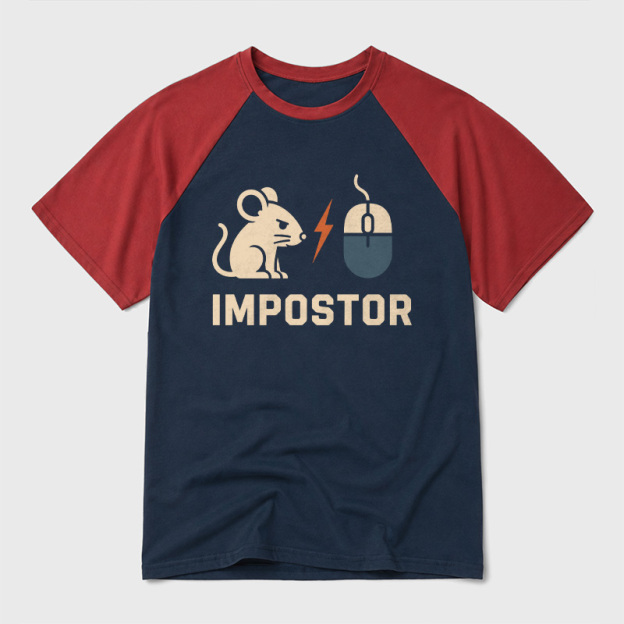 Impostor Mouse Geek Retro Raglan T-Shirt