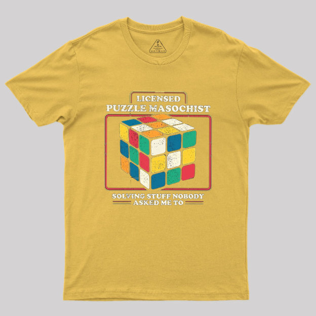 Licensed Puzzle Masochist Geek T-Shirt
