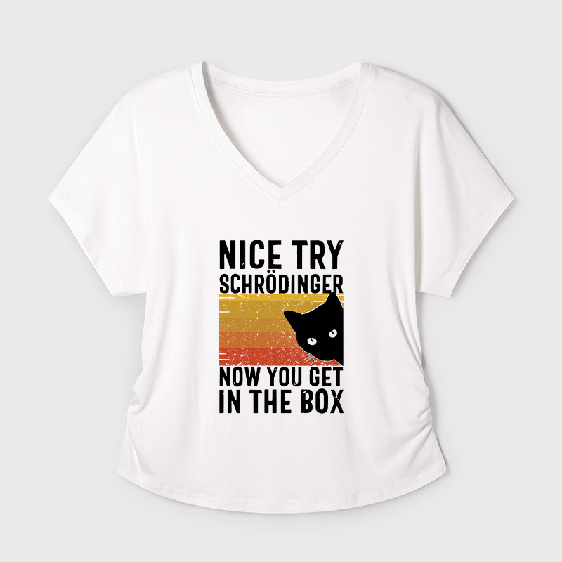 You Get Schrodinger's Cat Geek Dolman Sleeve V-Neck Shirt
