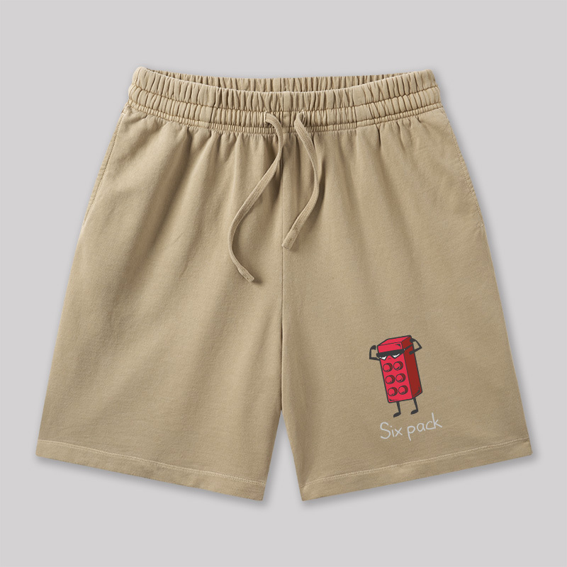 Six Pack Geeky Washed Shorts