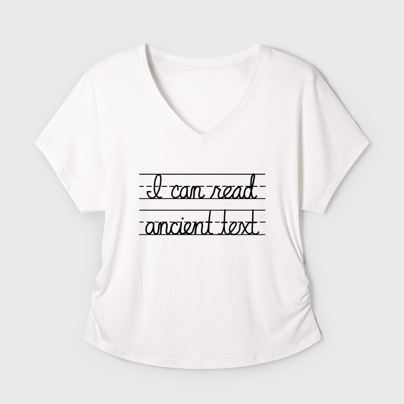I Can Read Ancient Geek Dolman Sleeve V-Neck Shirt