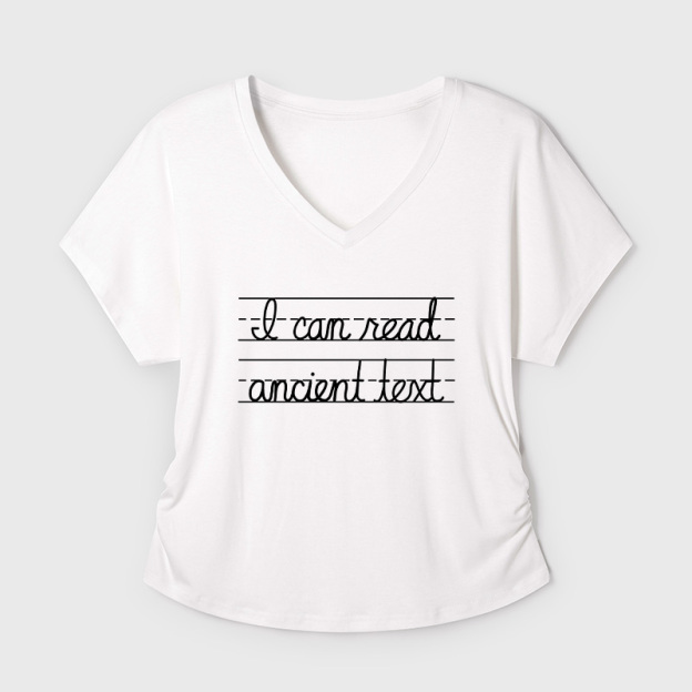I Can Read Ancient Geek Dolman Sleeve V-Neck Shirt