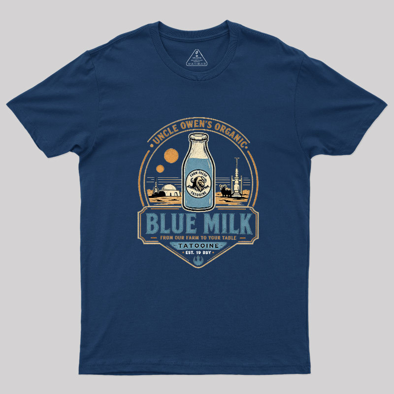 Organic Blue Milk Geek T-Shirt