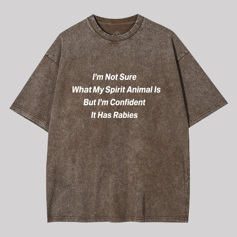 Im Not Sure What My Spirit Animal Is Geek Washed T-shirt