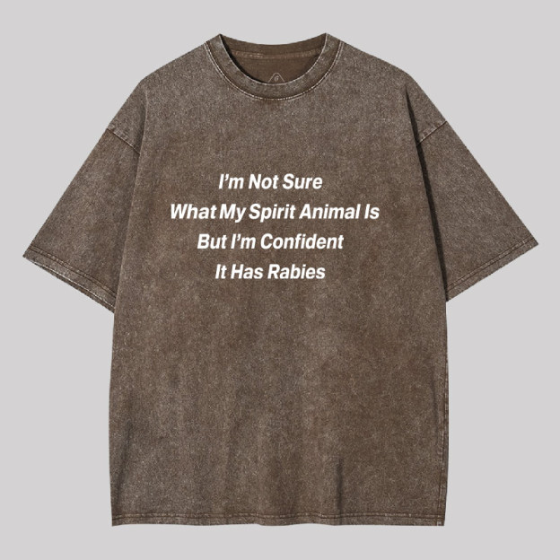 Im Not Sure What My Spirit Animal Is Geek Washed T-shirt