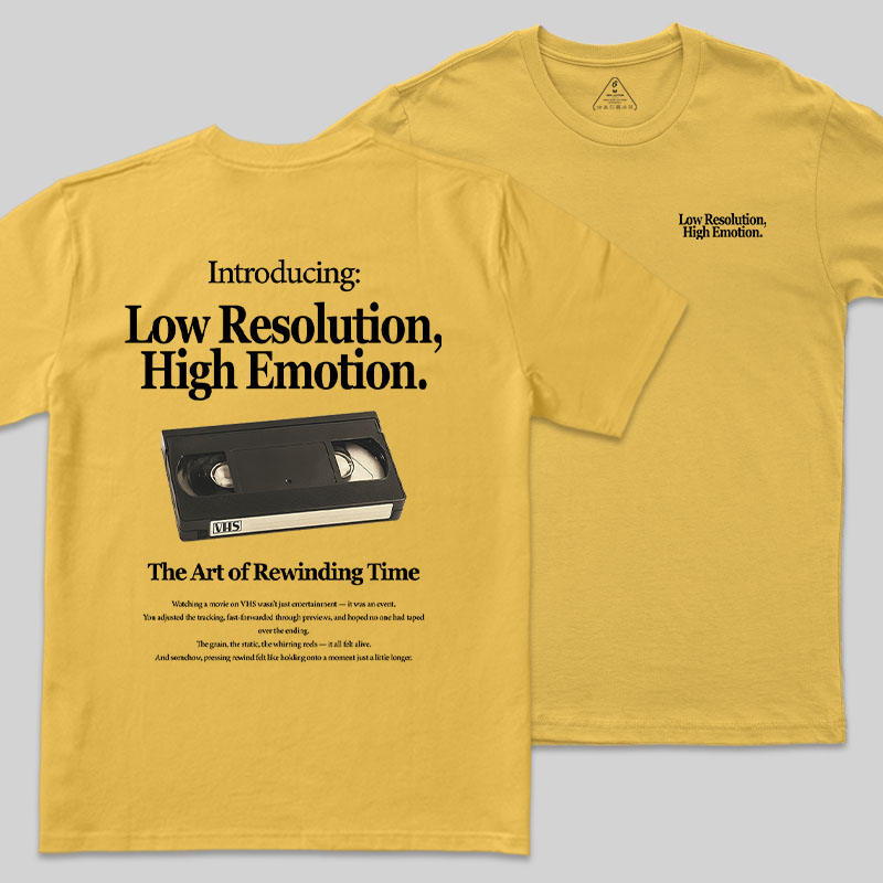 Low Resolution High Emotion Front and Back Printing Geek T-Shirt