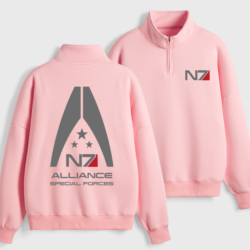 Video Games N7 Geek Fleece Quarter-Zip Pollover