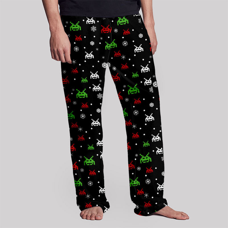 Christmas Retro Game Elements Geek Loungewear Pants